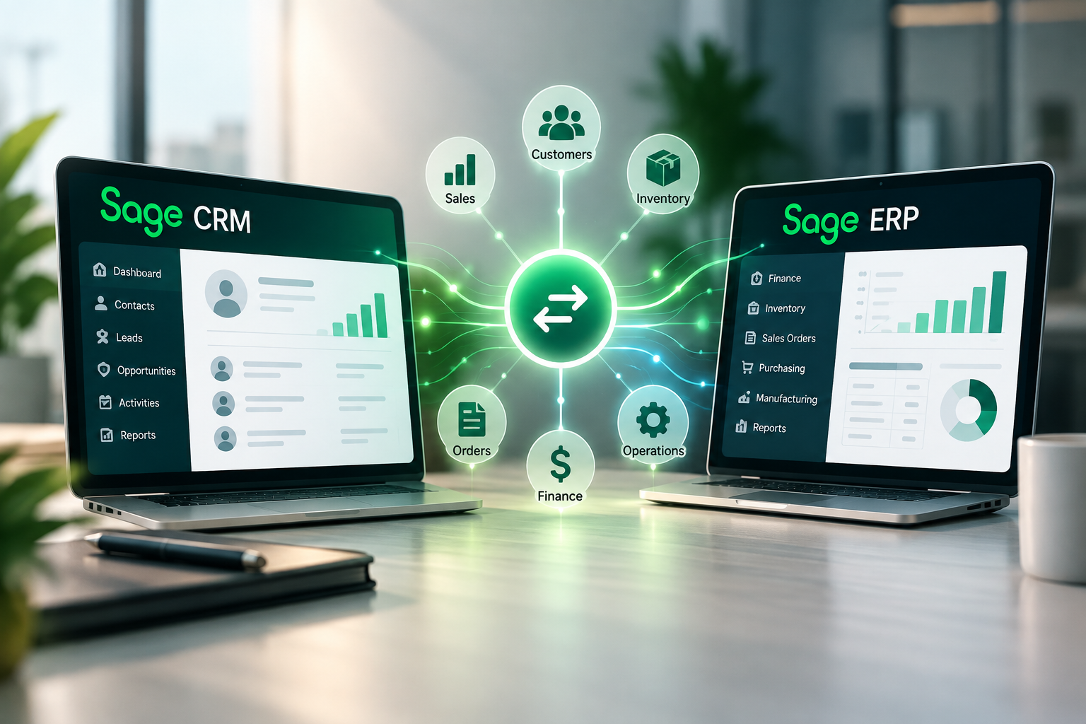 Sage CRM and ERP Integration Dashboard